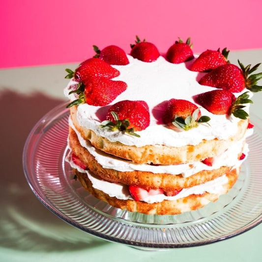 STRAWBERRIES AND CREAM LAYER CAKE