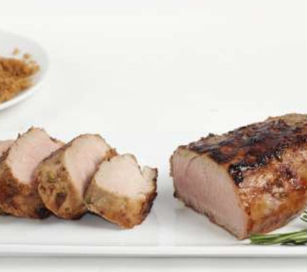 BROWN SWERVE AND MUSTARD PORK TENDERLOIN