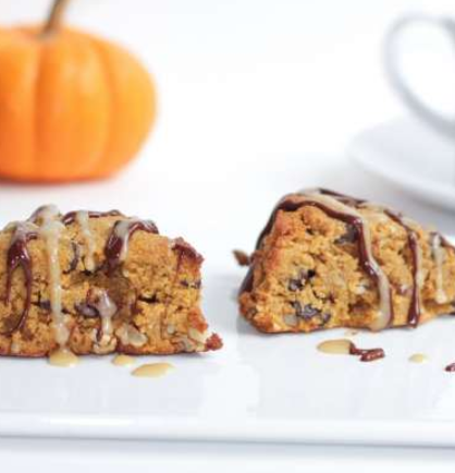 CHOCOLATE PUMPKIN PECAN SCONES