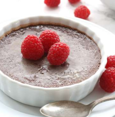 CHOCOLATE RASPBERRY CREME BRULEE FOR TWO