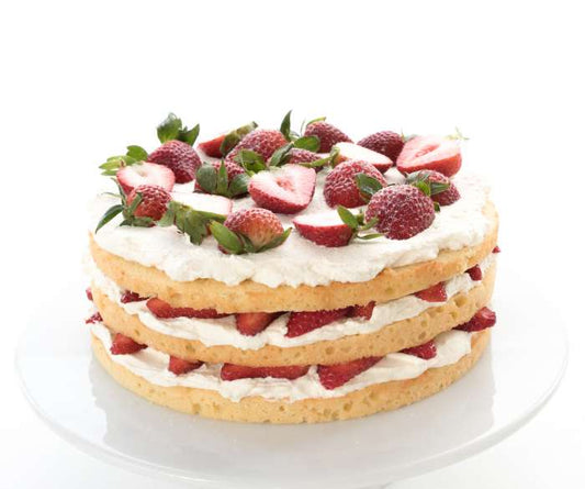 STRAWBERRIES AND CREAM LAYER CAKE