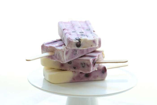 ROASTED BLUEBERRY CREME FRAICHE POPSICLES
